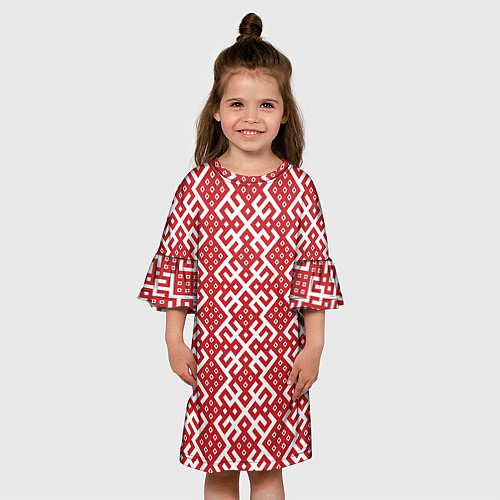 Детское платье Макошь - славянские обережные узоры / 3D-принт – фото 3