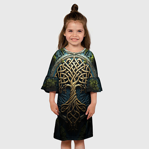 Детское платье Кельты: древо жизни / 3D-принт – фото 3