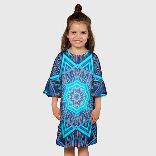 Детское платье Геометрический орнамент мандалы / 3D-принт – фото 3