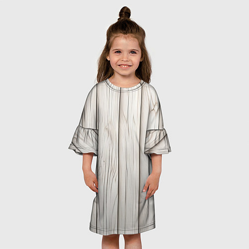 Детское платье Паттерн светлое дерево - нейросеть / 3D-принт – фото 3