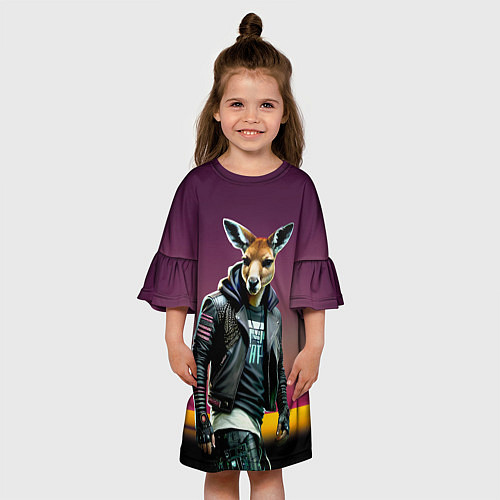 Детское платье Cool kangaroo - ai art / 3D-принт – фото 3