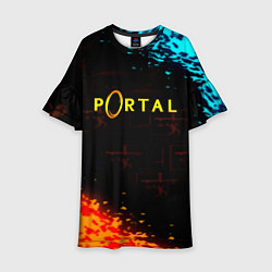 Платье клеш для девочки Portal x Half life, цвет: 3D-принт