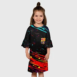 Платье клеш для девочки Barcelona краски, цвет: 3D-принт — фото 2