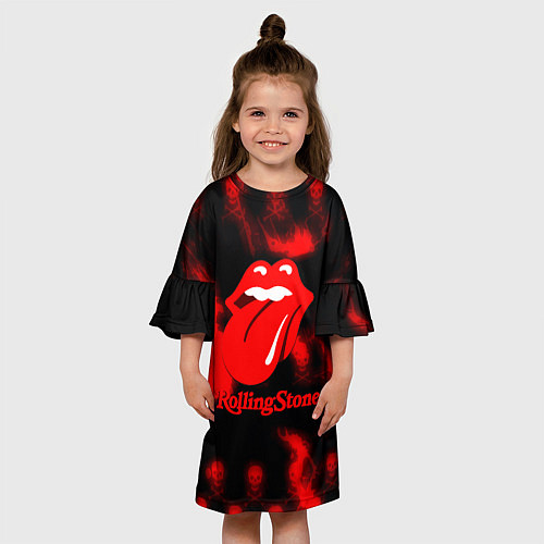 Детское платье Rolling Stone rock / 3D-принт – фото 3