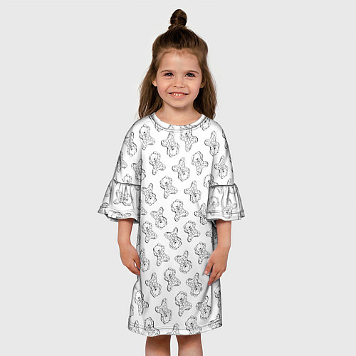 Детское платье Сончас у мишек - принт раскраска / 3D-принт – фото 3