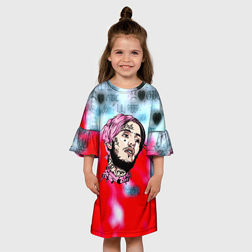 Детское платье Lil peep steel rap / 3D-принт – фото 3