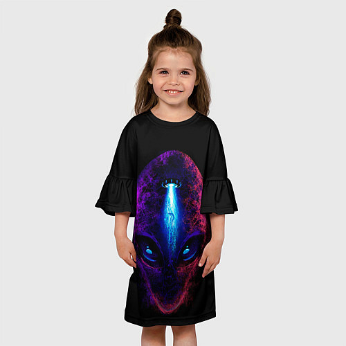 Детское платье UFO alien head / 3D-принт – фото 3