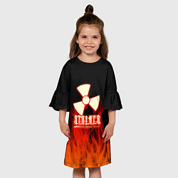 Платье клеш для девочки Stalker 2 flame, цвет: 3D-принт — фото 2