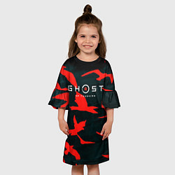 Платье клеш для девочки Ghost of Tsushima samurai, цвет: 3D-принт — фото 2
