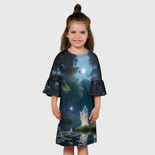 Детское платье Одинокий призрак в лесу / 3D-принт – фото 3