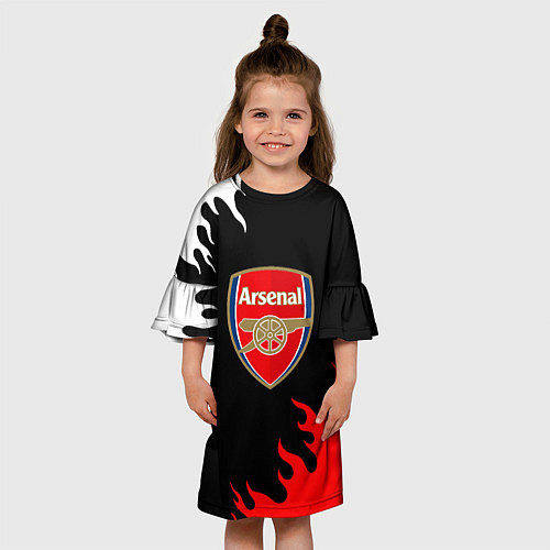 Детское платье Arsenal fc flame / 3D-принт – фото 3
