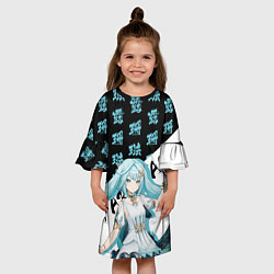 Платье клеш для девочки Фарузан - Геншин Импакт, цвет: 3D-принт — фото 2
