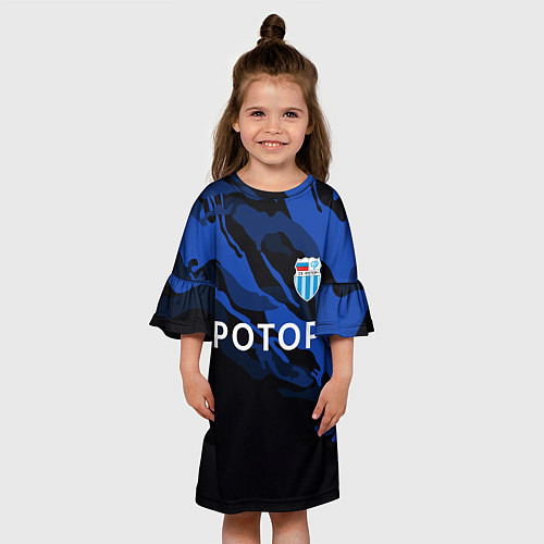 Детское платье Ротор Волгоград - синий и черный / 3D-принт – фото 3