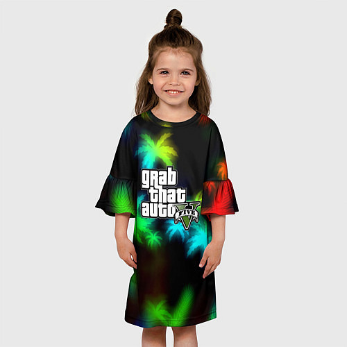 Детское платье GTA 5 tropicano / 3D-принт – фото 3