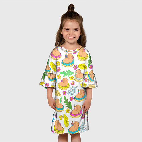 Детское платье Капибары на отдыхе / 3D-принт – фото 3