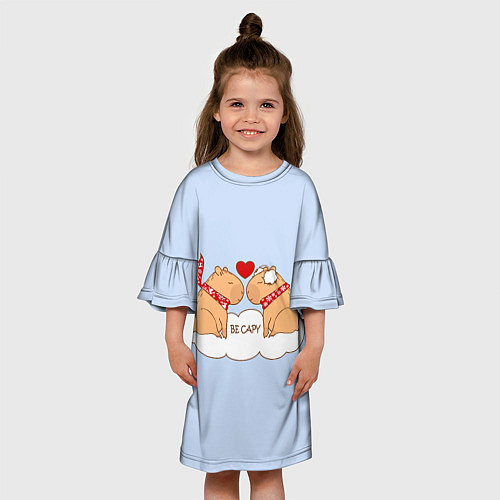 Детское платье Капибара и любовь: be capy / 3D-принт – фото 3