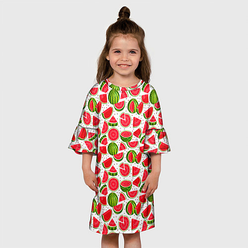 Детское платье Нарезанный арбуз / 3D-принт – фото 3