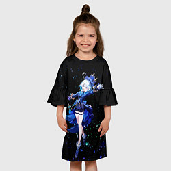 Платье клеш для девочки Фурина - гидро архонт, цвет: 3D-принт — фото 2