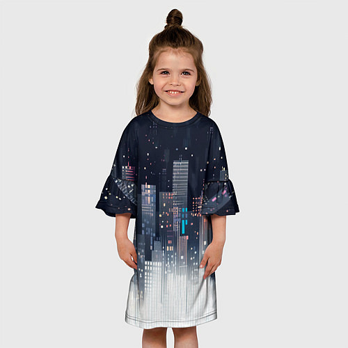 Детское платье Инверсия дня / 3D-принт – фото 3