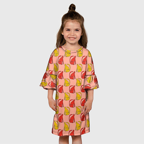 Детское платье Забавные леопарды / 3D-принт – фото 3