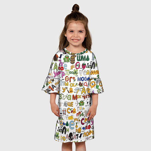 Детское платье Много ребусов / 3D-принт – фото 3