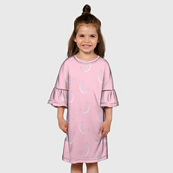 Платье клеш для девочки Розовая луна, цвет: 3D-принт — фото 2