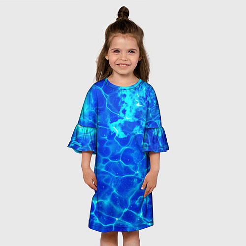 Детское платье Чистая вода океаны / 3D-принт – фото 3