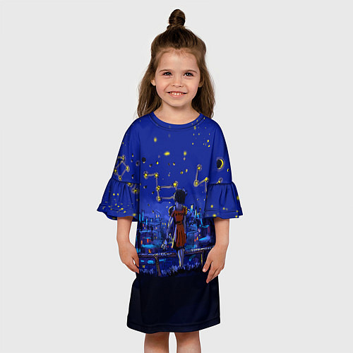 Детское платье Юный астроном / 3D-принт – фото 3