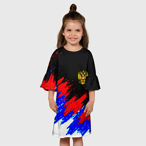 Детское платье Россия триколор герб краски / 3D-принт – фото 3