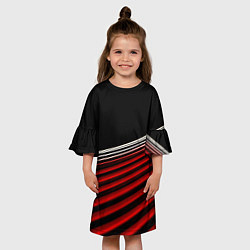 Платье клеш для девочки Базовые элементы абстракции, цвет: 3D-принт — фото 2