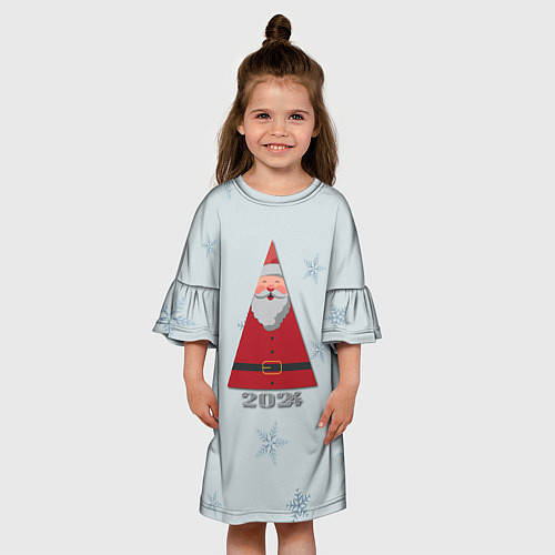 Детское платье Санта 2024 / 3D-принт – фото 3