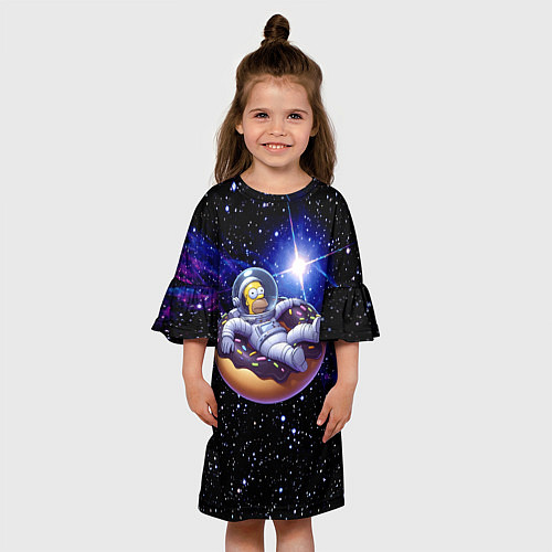 Детское платье Космонавт Гомер Симпсон на пончике - нейросеть / 3D-принт – фото 3
