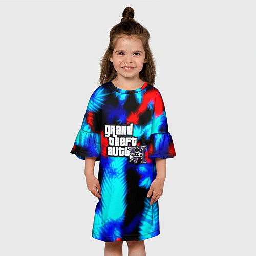 Детское платье GTA 6 тропики / 3D-принт – фото 3