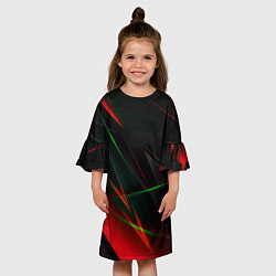 Платье клеш для девочки Текстуры хрусталь, цвет: 3D-принт — фото 2