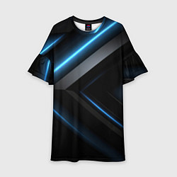 Детское платье Разрыв реальности синего и черного