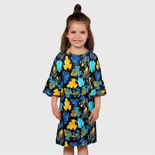 Детское платье Тропические лягушки / 3D-принт – фото 3