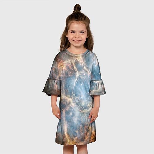 Детское платье Крабовидная туманность / 3D-принт – фото 3