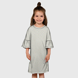 Платье клеш для девочки Текстура переплетения твил, цвет: 3D-принт — фото 2