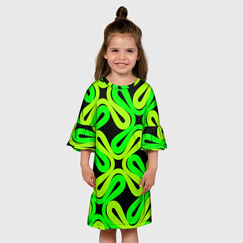 Детское платье Кислотные узоры / 3D-принт – фото 3