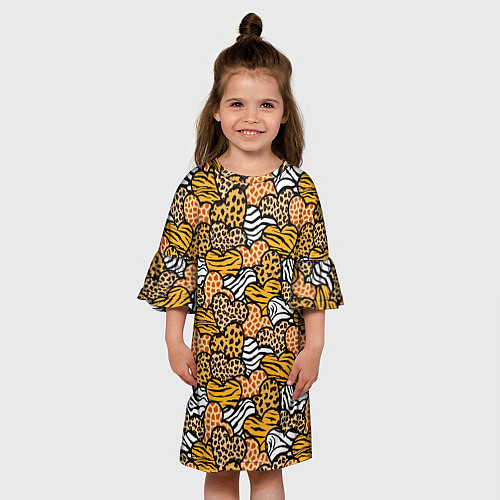 Детское платье Африканские сердца / 3D-принт – фото 3
