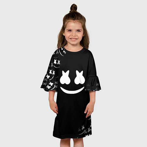 Детское платье Marshmello black collection / 3D-принт – фото 3