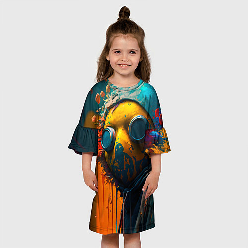 Детское платье Кислотный человек / 3D-принт – фото 3
