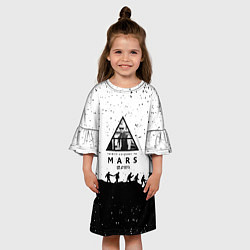 Платье клеш для девочки Thirty seconds to mars Jared Leto music, цвет: 3D-принт — фото 2