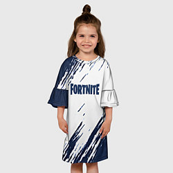Платье клеш для девочки Fortnite краски, цвет: 3D-принт — фото 2