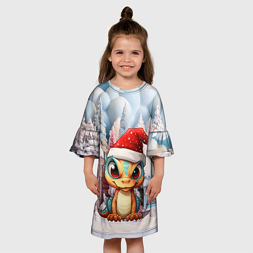 Детское платье Маленький дракончик 2024 год / 3D-принт – фото 3