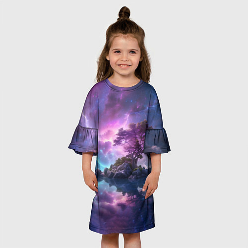 Детское платье Волшебный остров / 3D-принт – фото 3