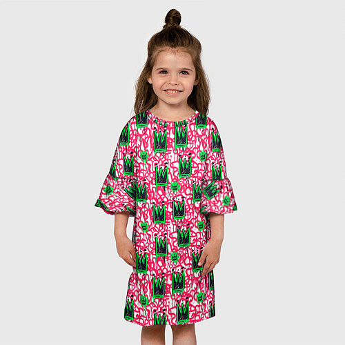 Детское платье Каракулевые короны / 3D-принт – фото 3