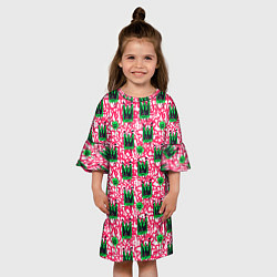 Платье клеш для девочки Каракулевые короны, цвет: 3D-принт — фото 2
