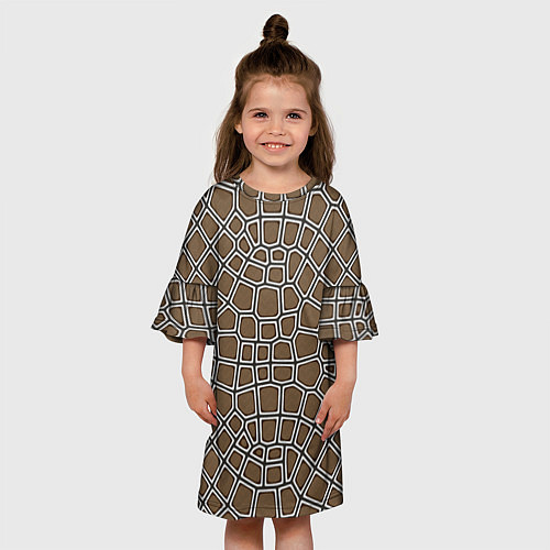 Детское платье Витражный паттерн с текстурой / 3D-принт – фото 3