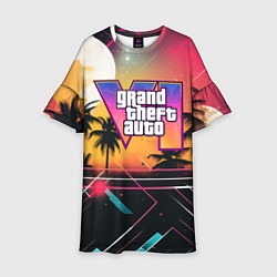 Детское платье GTA 6 night logo